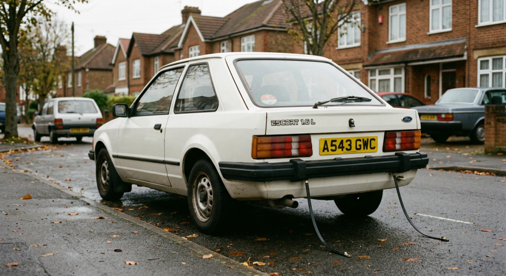 Mk3 Ford Escort Anti Static car strips on rear bumper
