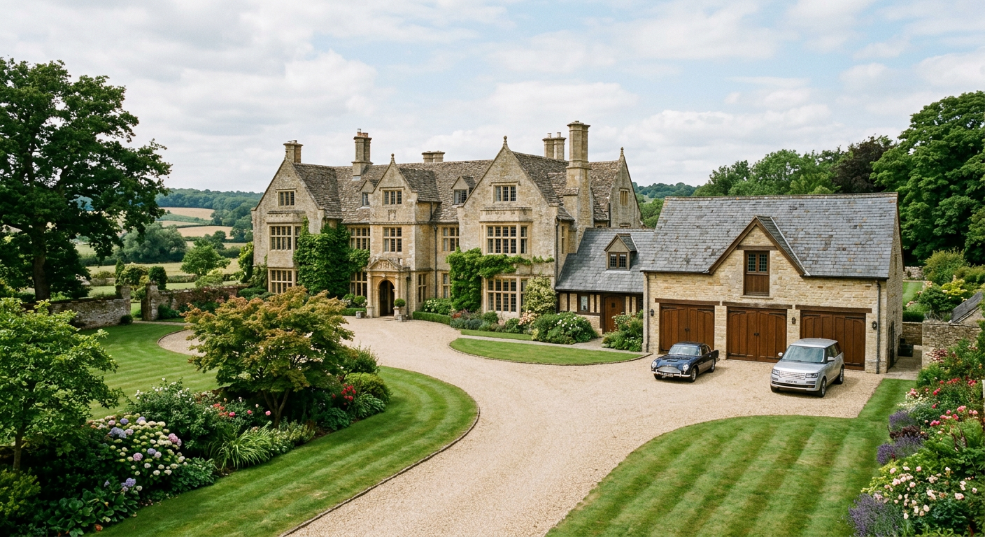 English mansion - triple garage