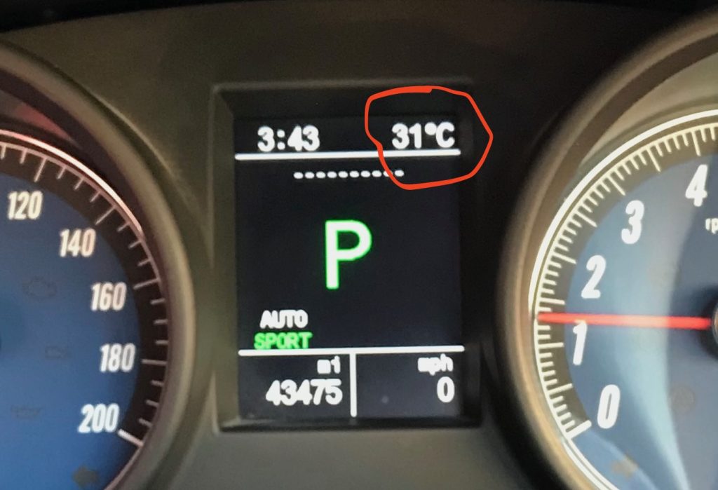 Vehicle Temperature Display